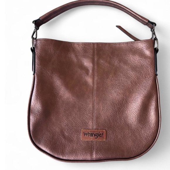 Wrangler Brown Leather Women's shoulder Bag Crossbody Fall - Picture 1 of 5